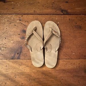 Flirty Braidy Rainbow Sandals - like new